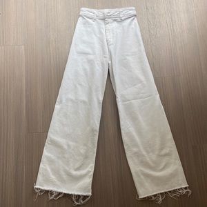 White ZARA Straight Leg Jeans